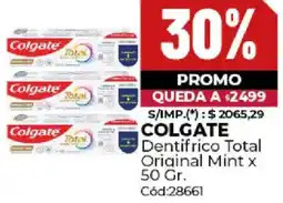 Diarco Colgate dentifrico total original mint oferta