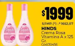 Diarco Hinds crema rosa vitamina A oferta