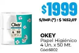 Diarco Okey papel higiénico oferta