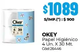 Diarco Okey papel higiénico oferta