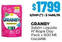 Diarco Granby jabón líquido p/ ropa doy pack oferta