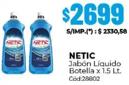 Diarco Netic jabón líquido botella oferta