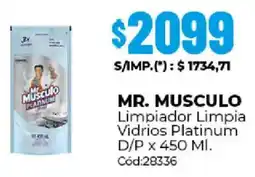 Diarco Mr. musculo limpiador limpia vidrios platinum d/p oferta