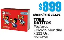 Diarco Tres patitos fósforos edición mundial oferta