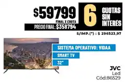 Diarco Vidaa smart tv 32" oferta