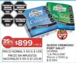 Carrefour La paulina queso cremoso/ port salut horma oferta