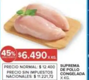 Suprema de pollo congelada