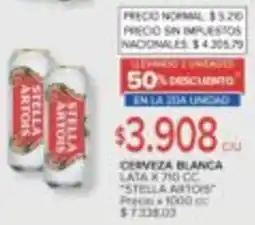 Carrefour Artois artois cerveza blanca lata oferta