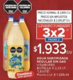 Carrefour Agua saborizada regular sin gas visabores botella oferta
