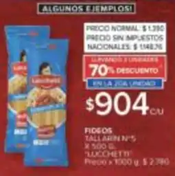 Carrefour Lucchetti tallarinn's fideos oferta