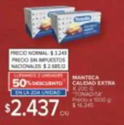 Carrefour Tonadita manteca calidad extra oferta