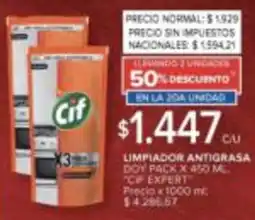Carrefour Elegante limpiador antigrasa doy pack oferta