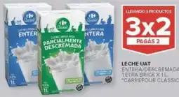 Carrefour Carrefour classic leche uat entera/descremada tetra brick oferta