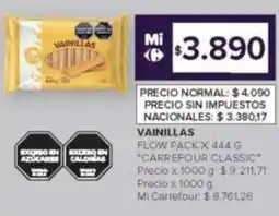 Carrefour Carrefour classic vainillas flow pack oferta