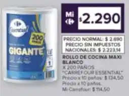 Carrefour Carrefour essential rollo de cocina maxi blanco oferta