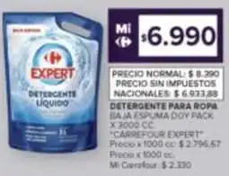Carrefour Carrefour expert detergente para ropa baja espuma doy pack oferta