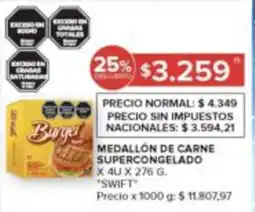 Carrefour Swift medallón de carne supercongelado oferta