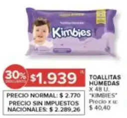 Carrefour Kimbies toallitas húmedas oferta
