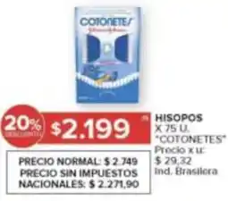 Carrefour Cotonetes hisopos oferta