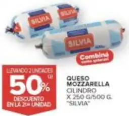 Carrefour Silvia queso mozzarella cilindro oferta