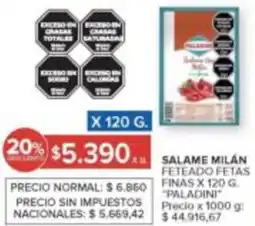 Carrefour Paladini salame milán feteado fetas finas oferta