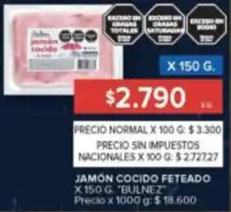 Carrefour Bulnez jamón cocido feteado oferta
