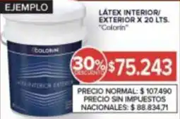 Carrefour Colorin latex interior/ exterior oferta