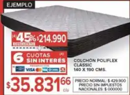 Carrefour Colchón poliflex classic oferta