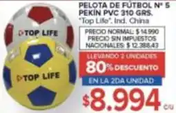 Carrefour Top life pelota de futbol nº 5 pekin pvc oferta