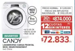 Carrefour Candy lavarropas carga frontal oferta