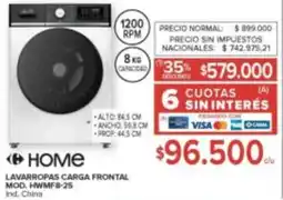 Carrefour Home lavarropas carga frontal oferta
