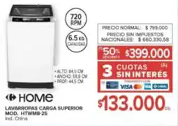 Carrefour Home lavarropas carga superior oferta