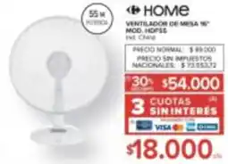 Carrefour Home ventilador de mesa oferta