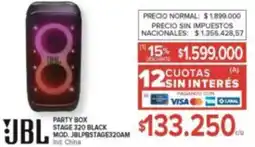 Carrefour Jbl party box stage 320 black oferta
