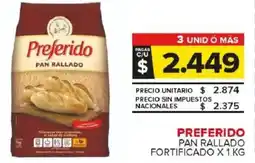 Carrefour Maxi Preferido pan rallado fortificado oferta