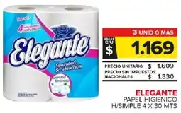 Carrefour Maxi Elegante papel higienico h/simple oferta