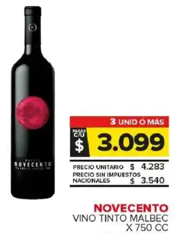 Carrefour Maxi Novecento vino tinto malbec oferta