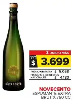 Carrefour Maxi Novecento espumante extra brut oferta
