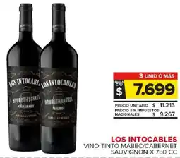 Carrefour Maxi Los intocables vino tinto mabec/cabernet sauvignon oferta