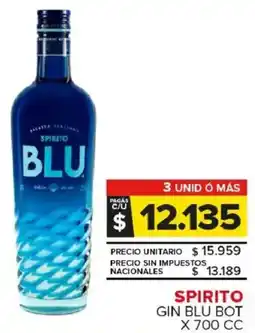 Carrefour Maxi Spirito gin blu bot oferta