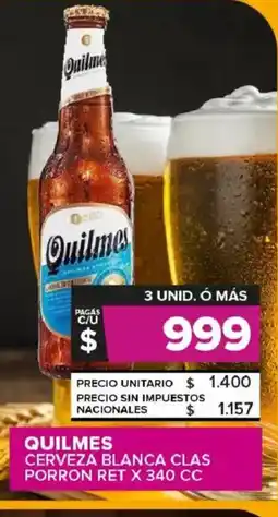 Carrefour Maxi Quilmes cerveza blanca clas porron ret oferta