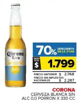 Carrefour Maxi Corona cerveza blanca sin alc 0.0 porron oferta