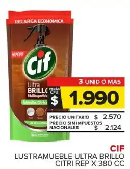 Carrefour Maxi Cif lustramueble ultra brillo citri rep oferta
