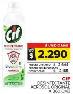 Carrefour Maxi Cif desinfectante aerosol original oferta