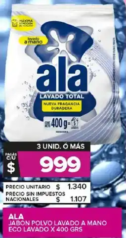 Carrefour Maxi Ala jabon polvo lavado a mano eco lavado oferta