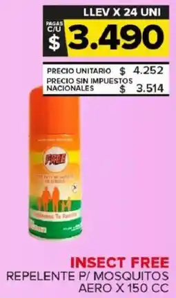 Carrefour Maxi Insect free repelente p/ mosquitos aero oferta
