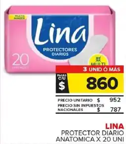 Carrefour Maxi Lina protector diario anatomica oferta