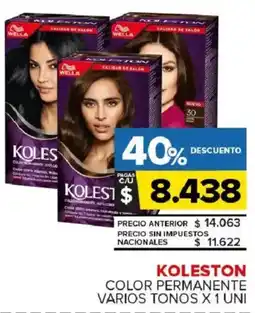 Carrefour Maxi Koleston color permanente varios tonos oferta