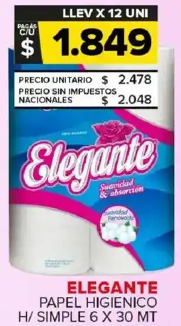 Carrefour Maxi Elegante papel higienico h/simple oferta