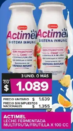 Carrefour Maxi Actimel leche fermentada multifruta/frutilla oferta